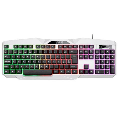 Teclado Gamer Led Rgb Semi Mec Nico Pc Jogos Led Usb Abnt Iluminado