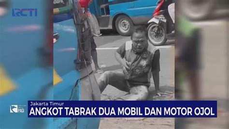 Full Hendak Kabur Sopir Angkot Ugal Ugalan Ditahan Warga Usai Tabrak