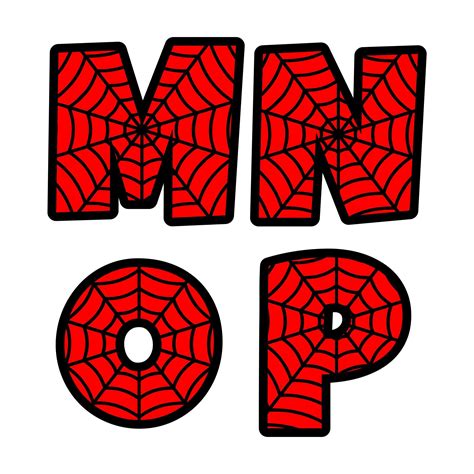 Spider Man Letters Svg