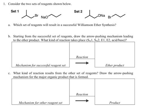 SOLVED Consider The Two Sets Of Reagents Shown Below Set 1 Set 2 Br