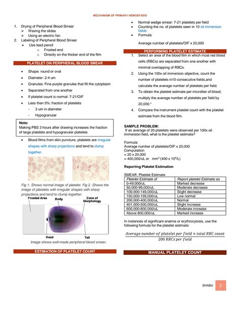 Solution Hematology Primary Hemostasis Lab Test Studypool