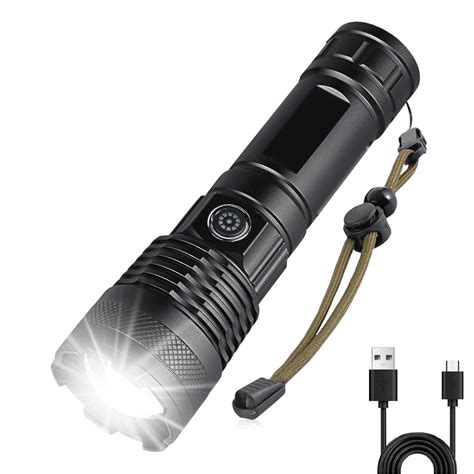 Yxqua Rechargeable Led Flashlights High Lumens 250000 Lumens Super