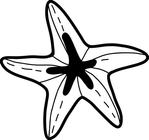 Starfish Sketch Vector Illustration In The Style Of A Doodle 9691067