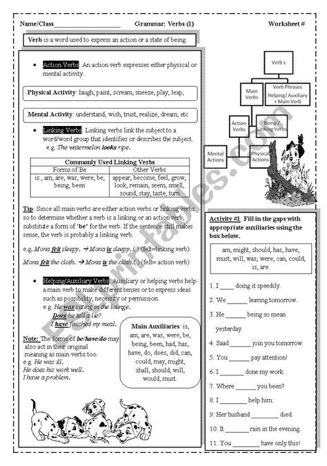 Verbs Esl Worksheet By Hena Khannn