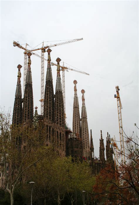 Sagrada Familia Famous Antoni Gaudi Cathedral Barcelona Construction