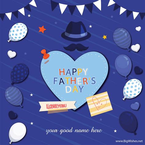 Simple Father's Day Wishes Image Download With Name