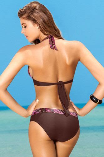 Leonisa Paisley Halter Top Bikini Bottom C