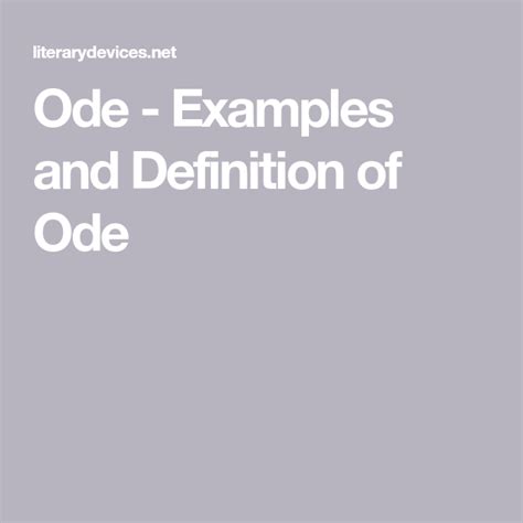 Ode - Examples and Definition of Ode | Rhyme scheme, Forms of poetry, Latin poets