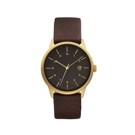 Rawiya Lake Gold Dial Brown Leather Watch Shop Chpobrand Men S