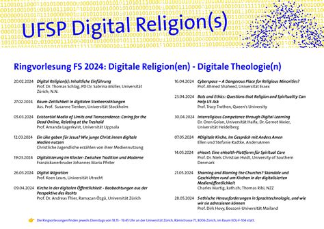 Ringvorlesung Digitale Religion En Digitale Theologie N