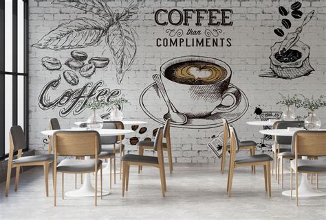 Elegant Customizable Cafe Poster French Style Cafe Mural Coffe Shop