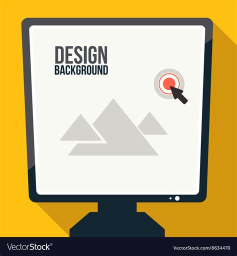 computer screen royalty  vector image vectorstock