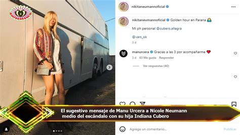 El Sugestivo Mensaje De Manu Urcera A Nicole Neumann Medio Del