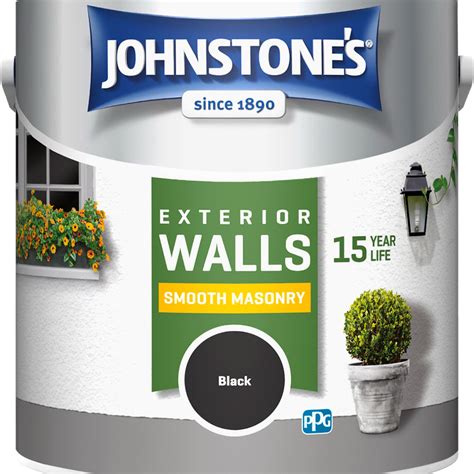 Johnstone S Smooth Masonry Black Paint L Wilko