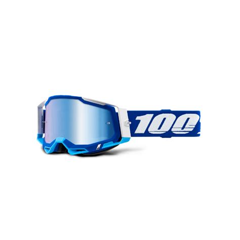 Buy Racecraft Gen Motocross Goggles Blue Blue Mirror Lens Online