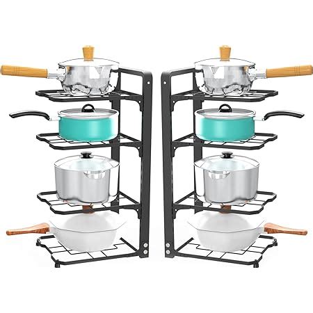 Romatia Pack Pot And Pan Organizer Rack For Under Ubuy India