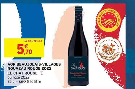 Promo Aop Beaujolais Villages Nouveau Rouge Le Chat Rouge Chez