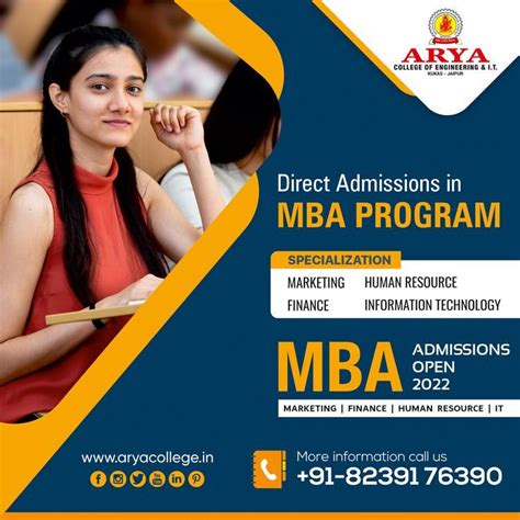 Admissions Open For Mba 2022 At Arya College Arya 1st Old Campus