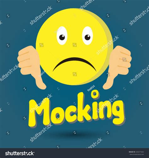 Mocking Emoticon Isolated Vector Illustration Stock Vector Royalty