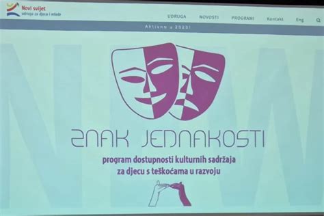 Znak Jednakosti Novi Projekt Udruge Za Djecu I Mlade Novi Svijet