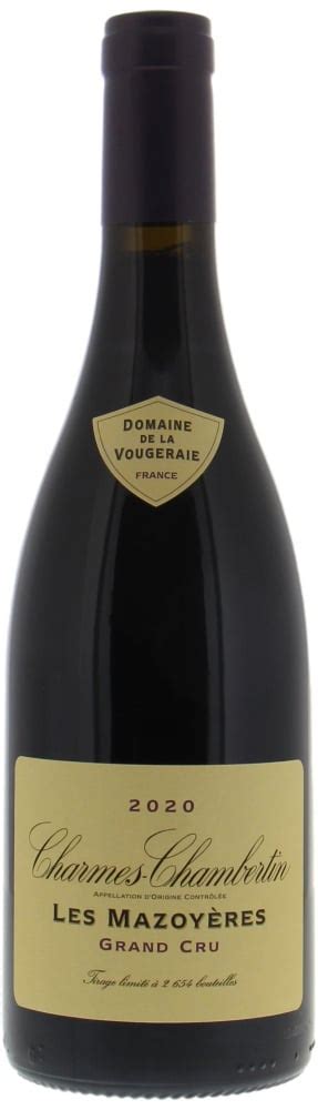 Charmes Chambertin Les Mazoyeres Domaine De La Vougeraie Buy