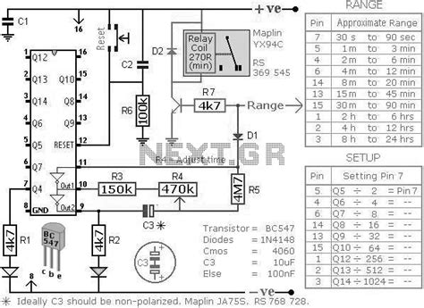 Hour Timer Circuit Diagram