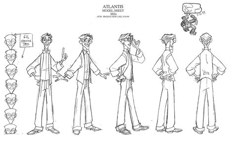 Milo Thatch Disney Concept Art Atlantis The Lost Empire Concept ...