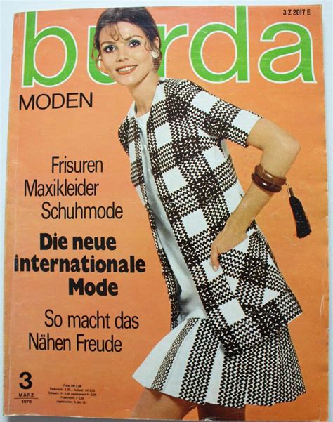 Burda Moden 3 1970 Instructions Pattern Sheets Fashion Magazine