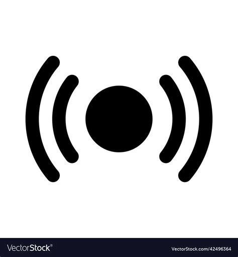 A simple black radio wave icon Royalty Free Vector Image