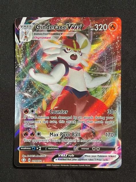 CINDERACE VMAX 019 072 Shining Fates Full Art Pack Fresh NM 3 04