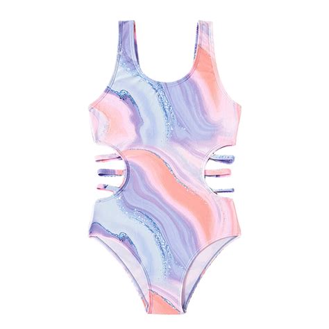 Big Girls One-Piece Swimsuit Bikini Set Swimwear ,13-14Y One Piece