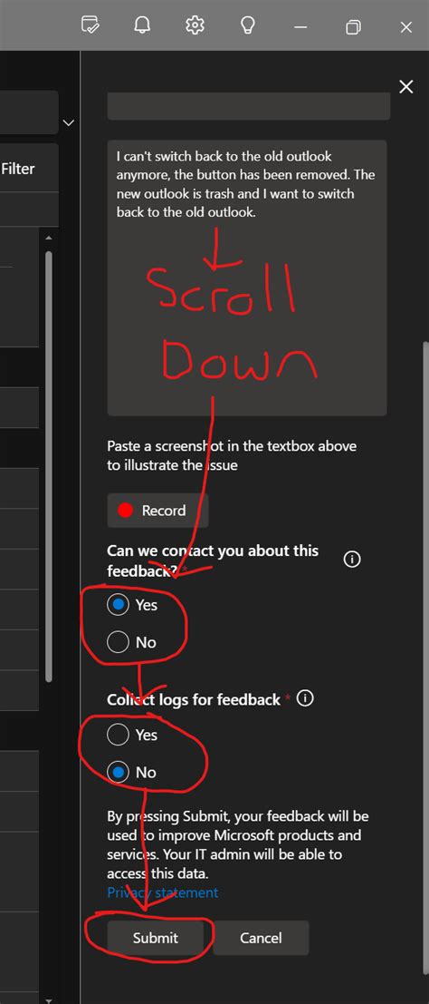 SOLUTION: New Outlook removed "switch back to old outlook" button ...