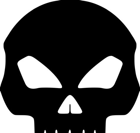 Black And White Skull Svg