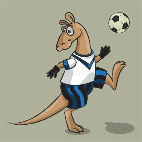 Kangaroo - the Football Player Stock Vector - Illustration of uniform ...