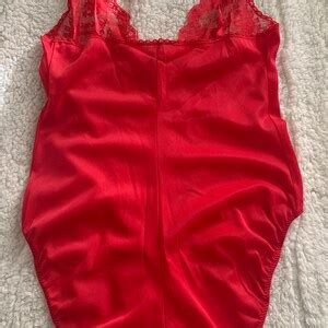 Formfit Lingerie Red Lace Teddy Bodysuit Etsy