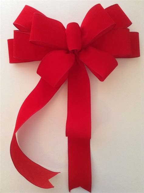 Christmas Wreath Bow Wreath Decorative Bow Red Bright Etsy