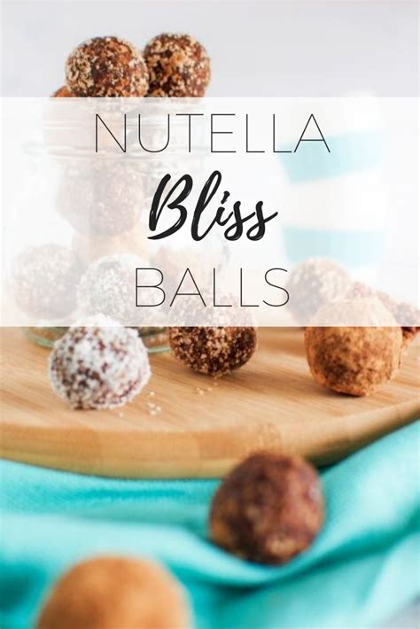 Nutella Bliss Balls Easy To Make Delicious And Healthy Snack