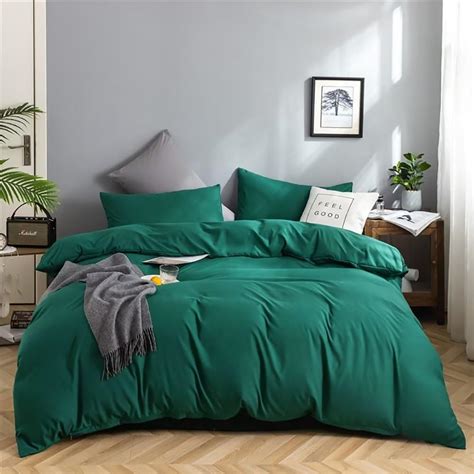 Houseri Emerald Green Comforter Set Queen Dark Green Comforter Bedding Sets Queen