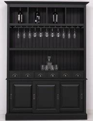 Casa Padrino Landhausstil Massivholz Barschrank Schwarz X X H