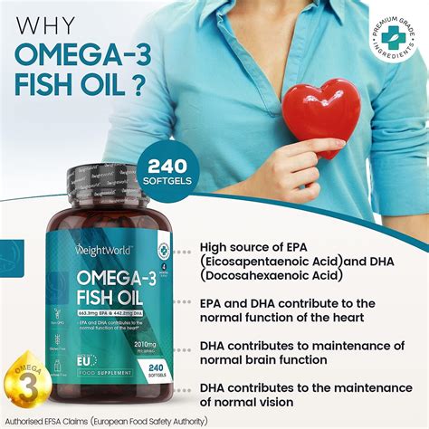 Omega 3 Fish Oil 2000mg 240 Softgel Capsules 660MG EPA 440MG DHA For