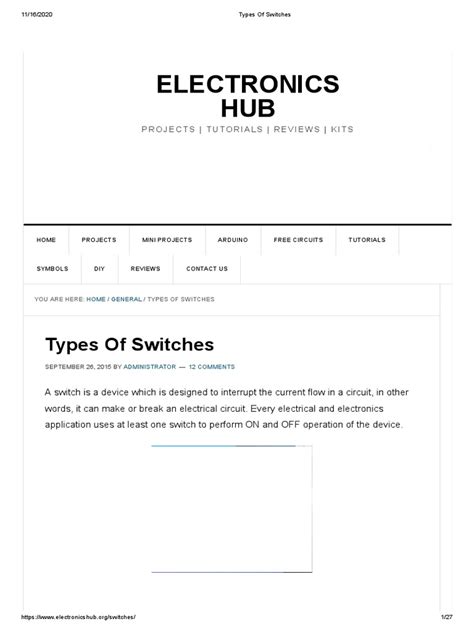 Types of Switches | PDF