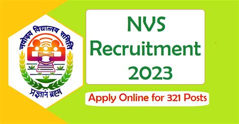 NVS Recruitment 2023 Apply Online For 321 Posts