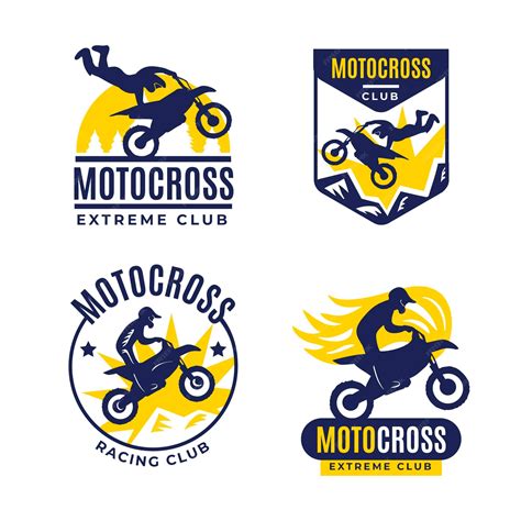 Colección De Logos De Motocross Vector Premium