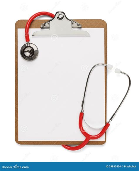 Stethoscope Clipboard Stock Photo Image