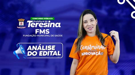 Análise Edital Concurso FMS TERESINA YouTube