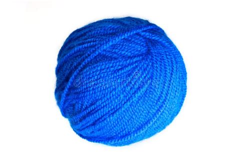 Blue Yarn Ball Stock Image Image Of Isolated Closeup 12708371