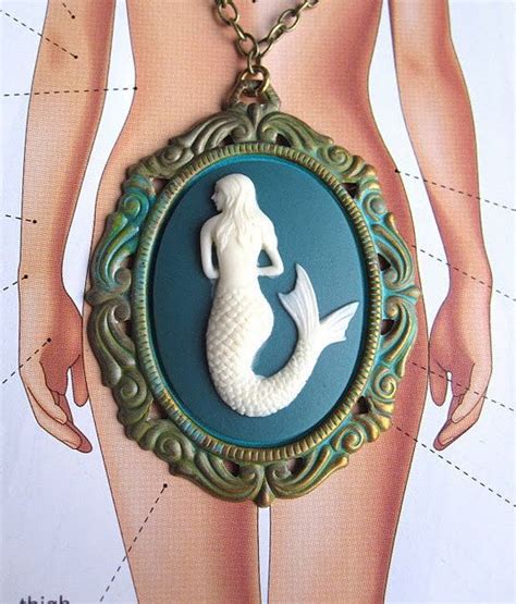 Mermaid Necklace Mythical Jewelry Sea Siren Etsy Mermaid Necklace Handmade Mermaid Mermaid