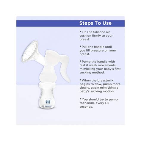 Mee Mee Advanced Manual Breast Pump With 180 Rotation Handle White