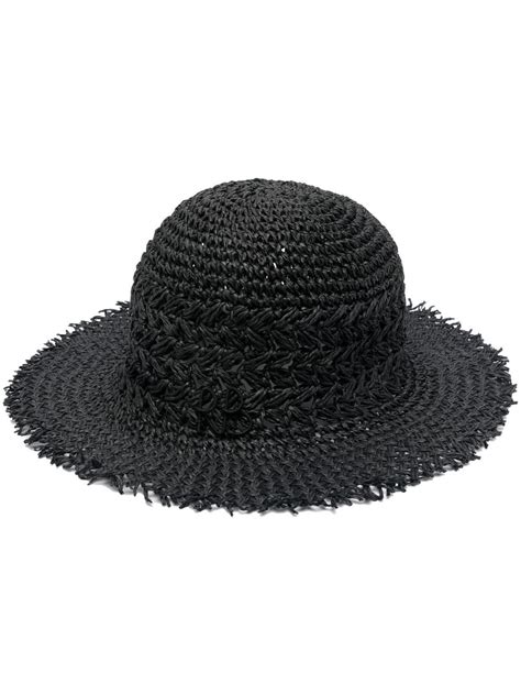 Ruslan Baginskiy Embroidered Logo Straw Hat Farfetch