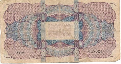 Niederlande 10 Gulden 1945 Nederland Tien Gulden III MA Shops